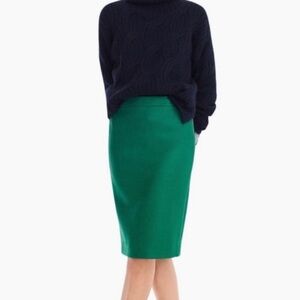 J. Crew Factory Vibrant Green Pencil Skirt